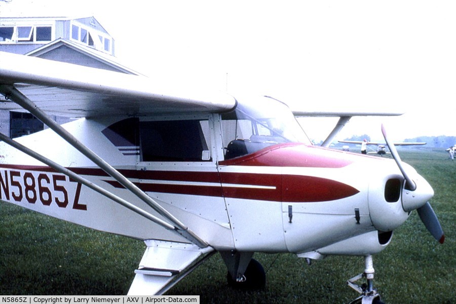 N5865Z, Piper PA-22-108 Colt C/N 229724, Owned by Bluffton Flying Service in 1961 for flight instruction.