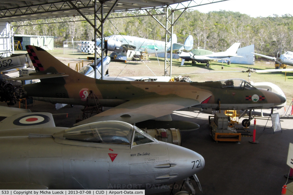 533, Hawker Hunter FGA.74B C/N 41H/679972, At the Queensland Air Museum, Caloundra
