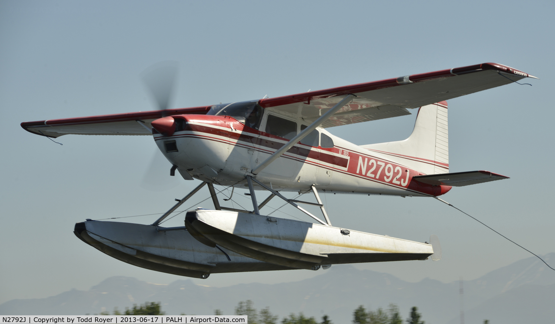 N2792J, 1969 Cessna A185E Skywagon 185 C/N 185-1542, Departing Lake Hood