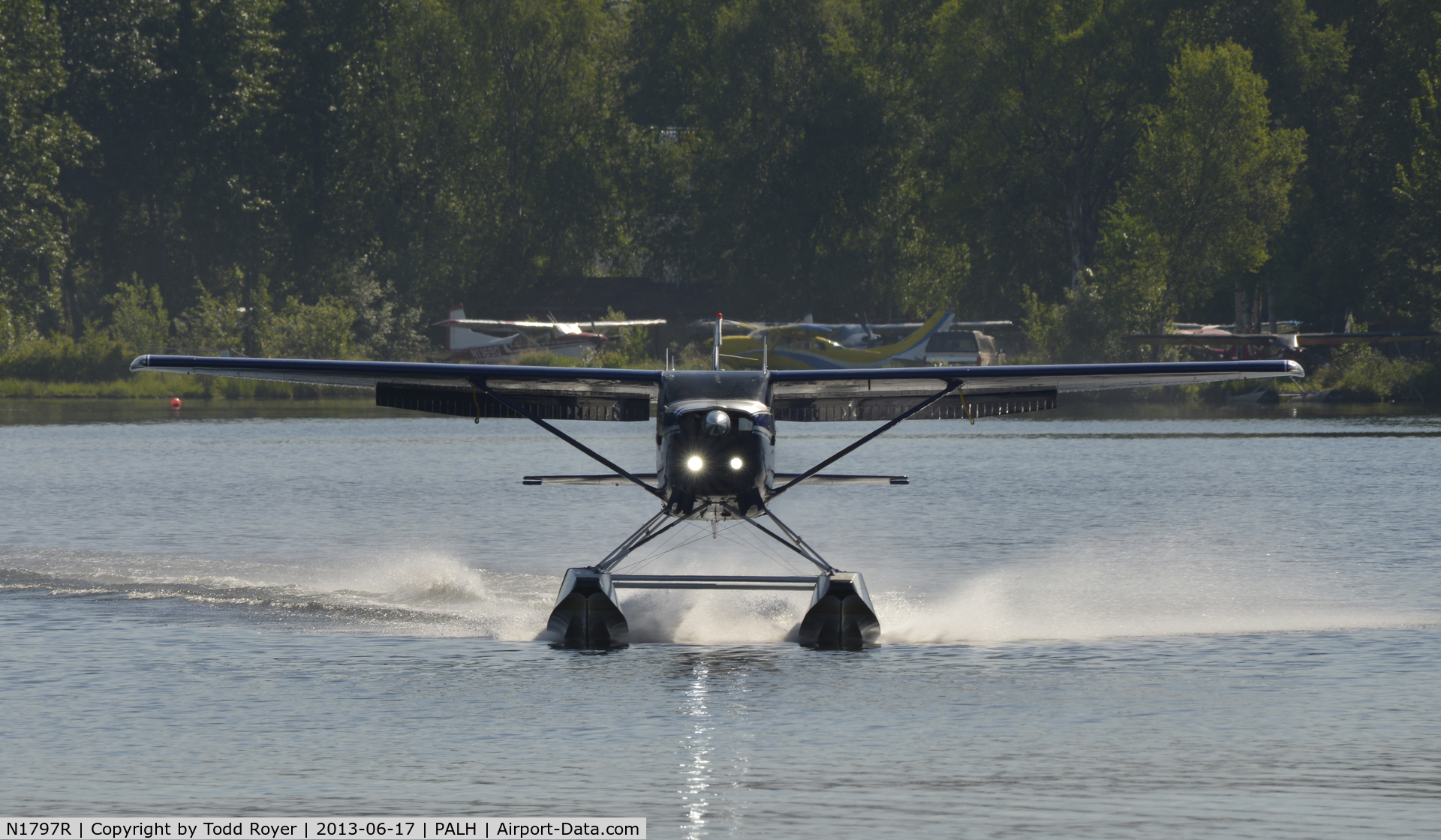 N1797R, 1981 Cessna U206G Stationair C/N U20606331, Departing Lake Hood