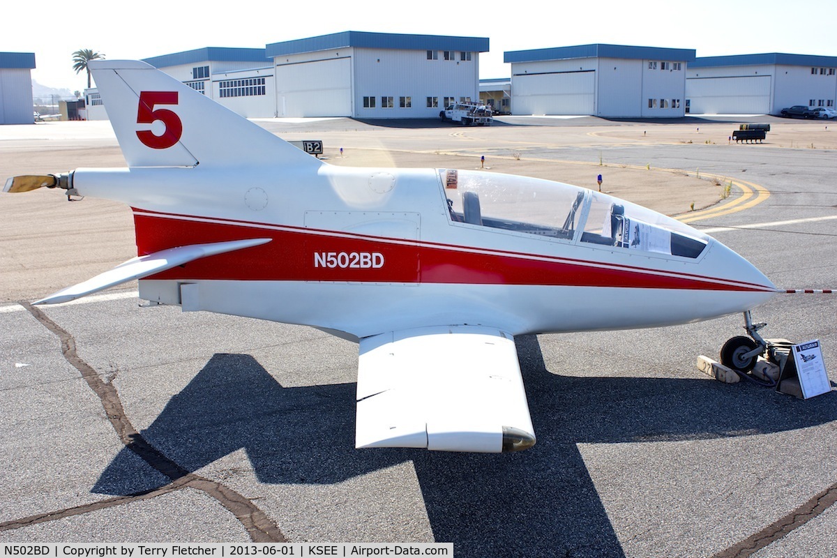 N502BD, 1974 Bede BD-5 C/N 5-0003, At 2013 Wings Over Gillespie Airshow , San Diego , California