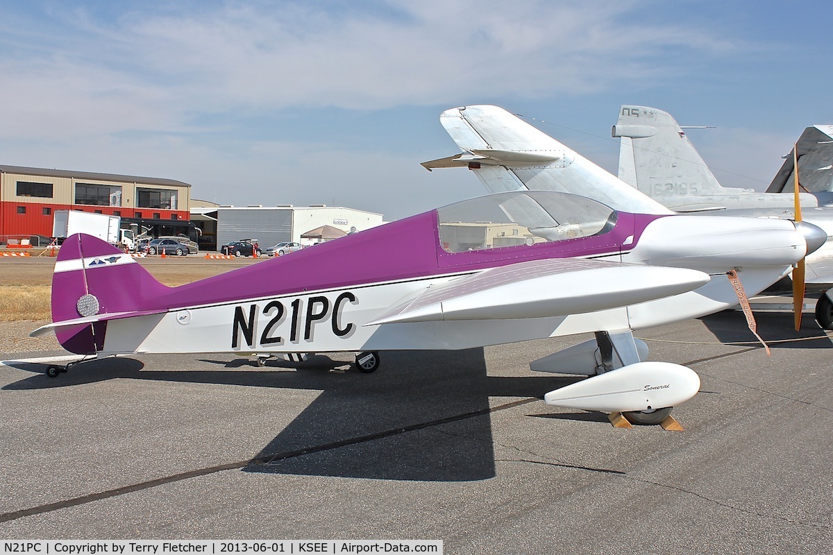 N21PC, 2005 Monnett Sonerai II-B C/N PM01-0397, At 2013 Wings Over Gillespie Airshow in San Diego , California