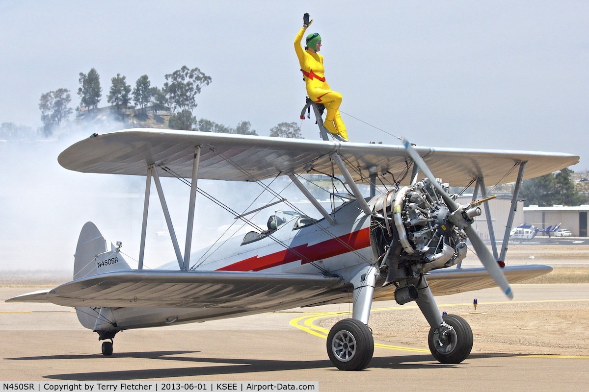 N450SR, 1942 Boeing B75N1 C/N 75-7016, At 2013 Wings Over Gillespie Airshow in San Diego , California