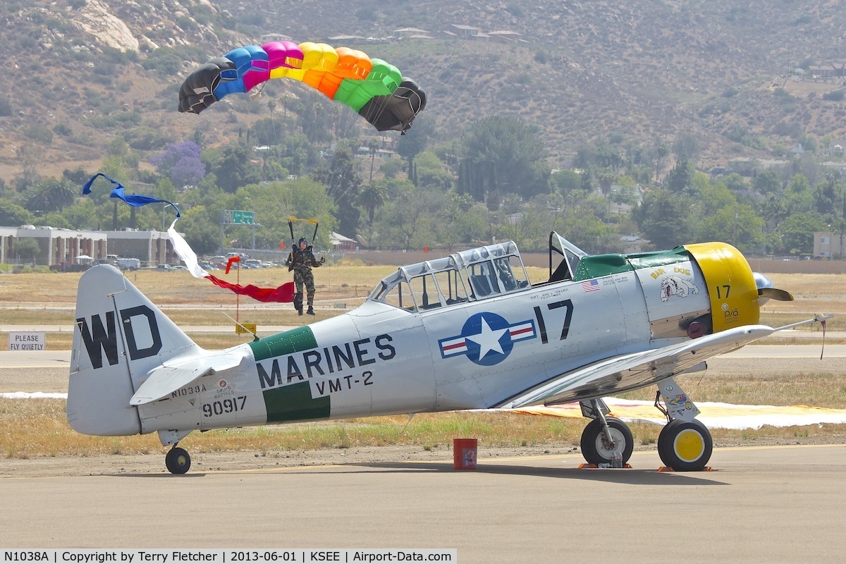 N1038A, 1944 North American SNJ-5 Texan C/N 90917 (121-41633), At 2013 Wings Over Gillespie Airshow in San Diego , California