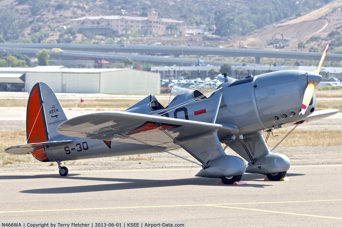 N466WA, 1940 Ryan STM-S2 C/N 466, At 2013 Wings Over Gillespie Airshow in San Diego , California