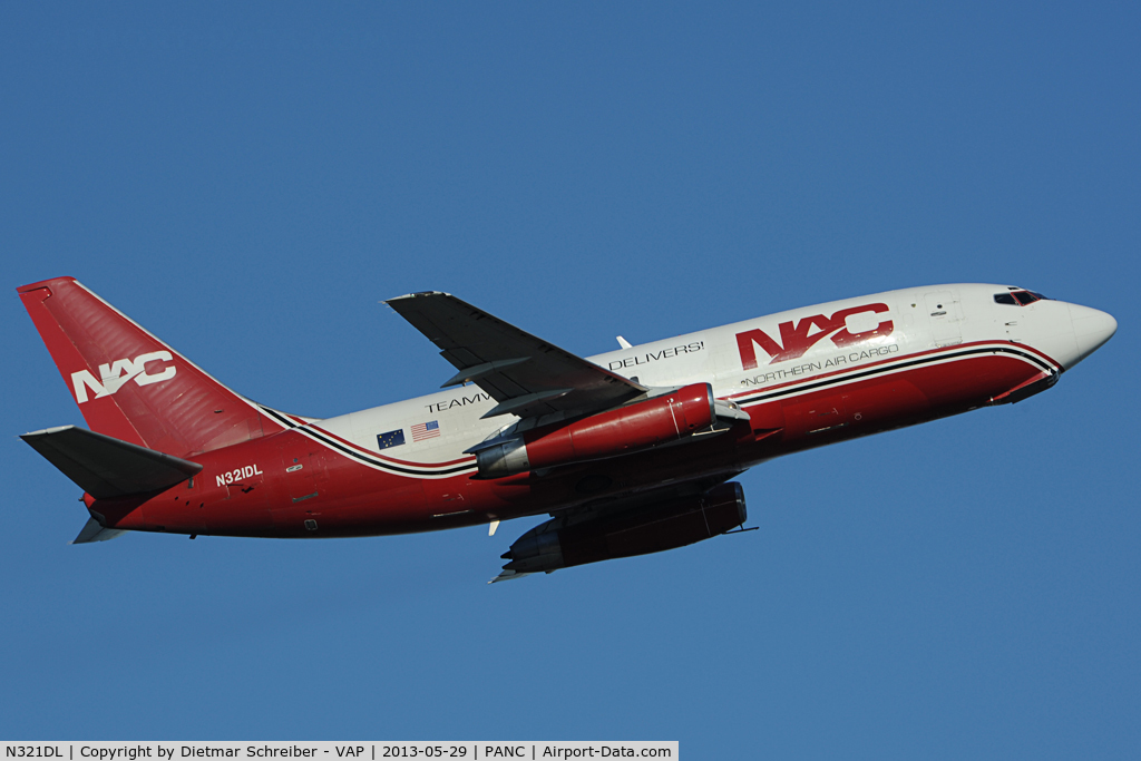 N321DL, 1984 Boeing 737-232 C/N 23093, Northern Air Cargo Boeing 737-200