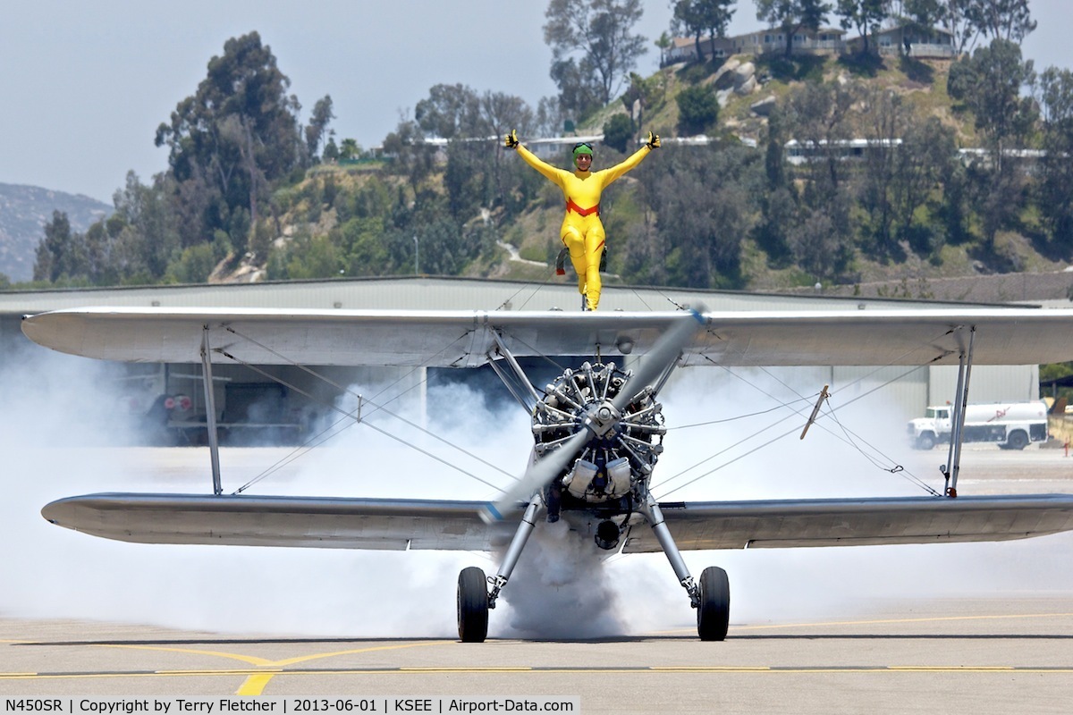 N450SR, 1942 Boeing B75N1 C/N 75-7016, At the 2013 Wings Over Gillespie Airshow in San Diego - California