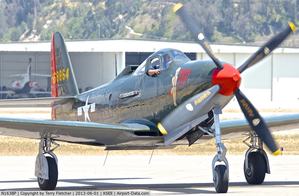 N163BP, 1945 Bell P-63C Kingcobra C/N 091263RP, At the 2013 Wings Over Gillespie Airshow in San Diego - California