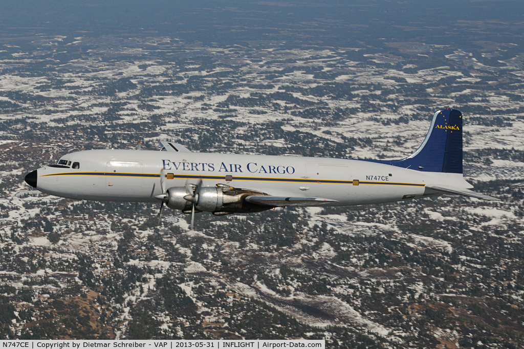 N747CE, 1955 Douglas C-118A Liftmaster (DC-6A) C/N 44661, Everts Air Cargo DC6