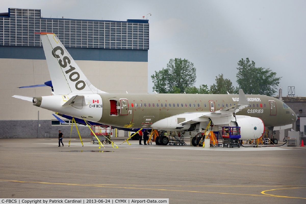C-FBCS, 2013 Bombardier CSeries CS100 (BD-500-1A10) C/N 50001, First CS100 prototype undergoing fueling tests.