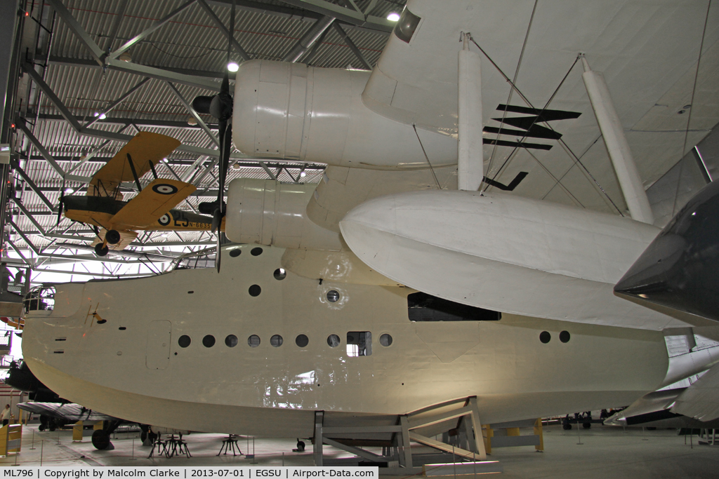 ML796, 1944 Short S.25 Sunderland Mk.V C/N SH.1071, Short Sunderland V in the AirSpace hangar, Imperial War Museum, Duxford, July 2013.