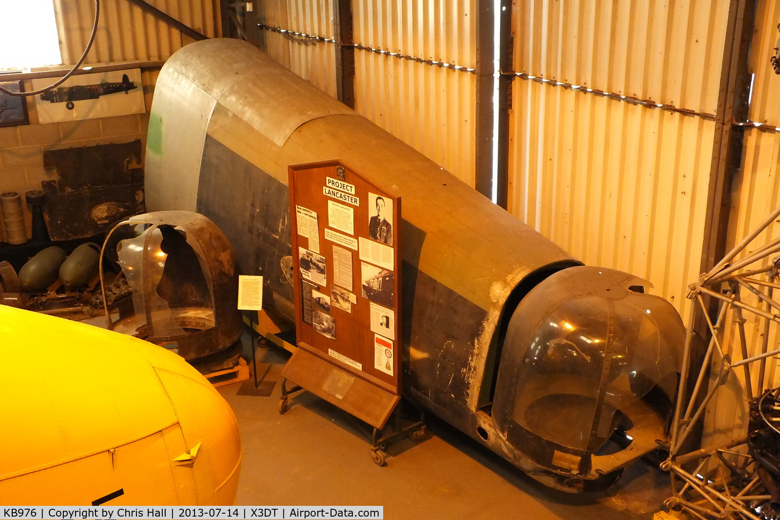 KB976, 1944 Victory Aircraft Avro 683 Lancaster B10 AR C/N 277, rear fuselage preserved at the South Yorkshire Aircraft Museum, AeroVenture, Doncaster