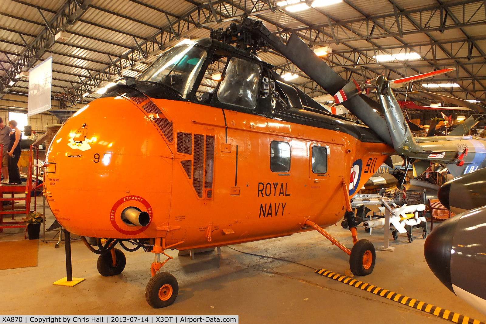 XA870, 1954 Westland Whirlwind HAR.1 C/N WA16, preserved at the South Yorkshire Aircraft Museum, AeroVenture, Doncaster