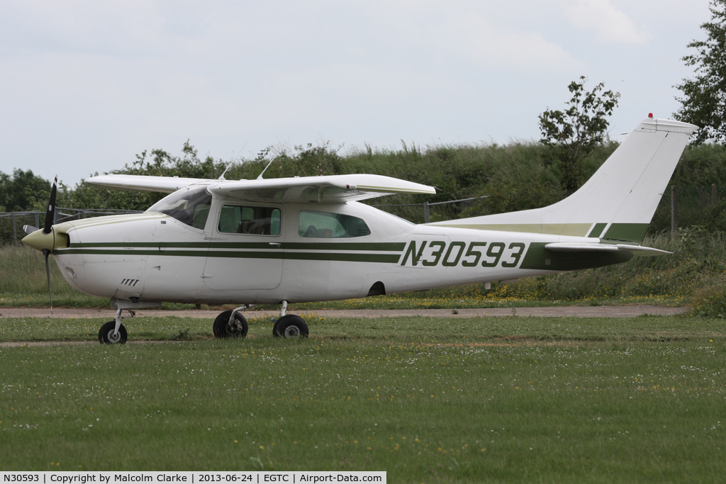N30593, 1973 Cessna 210L Centurion C/N 21059938, Cessna 210L. Cranfield Airport, June 2013.