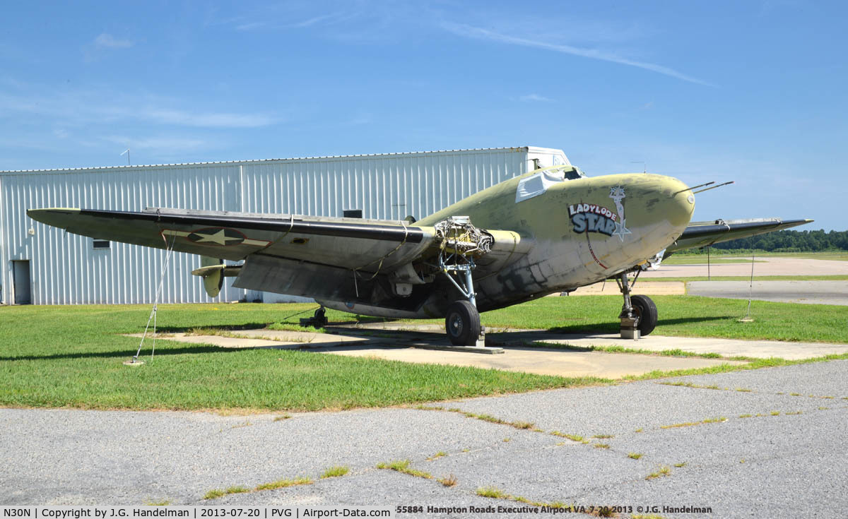 N30N, 1942 Lockheed 18-50 Lodestar C/N 18-2274, WWII relic in repose.