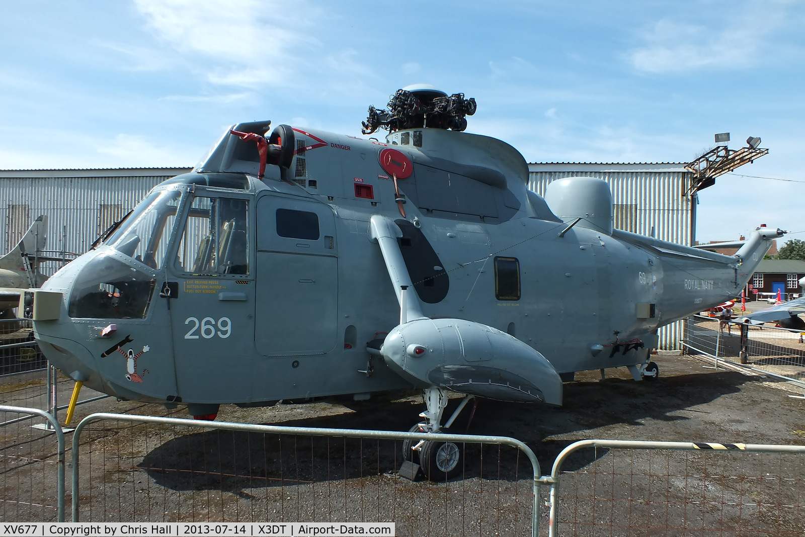 XV677, 1970 Westland Sea King HAS.6 C/N WA665, preserved at the South Yorkshire Aircraft Museum, AeroVenture, Doncaster