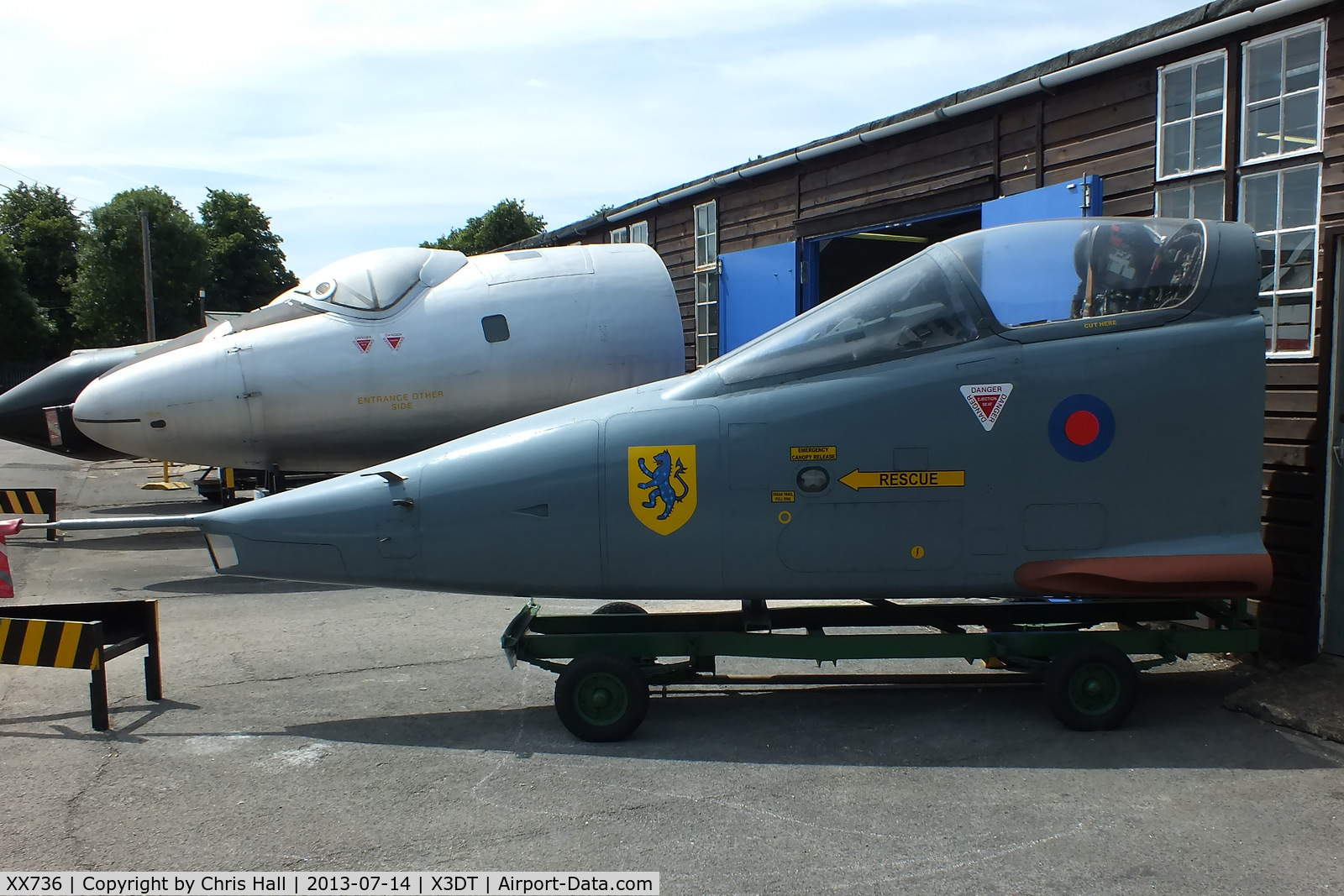 XX736, 1974 Sepecat Jaguar GR.1 C/N S.33, preserved at the South Yorkshire Aircraft Museum, AeroVenture, Doncaster
