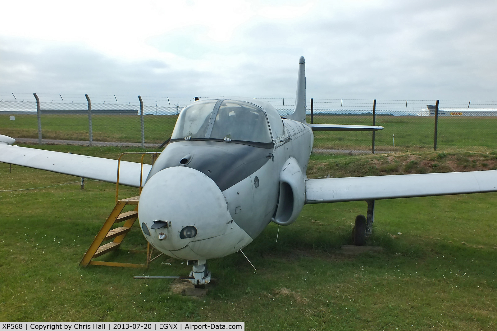 XP568, 1961 BAC 84 Jet Provost T.4 C/N PAC/W/15527, Preserved at the East Midlands Aeropark