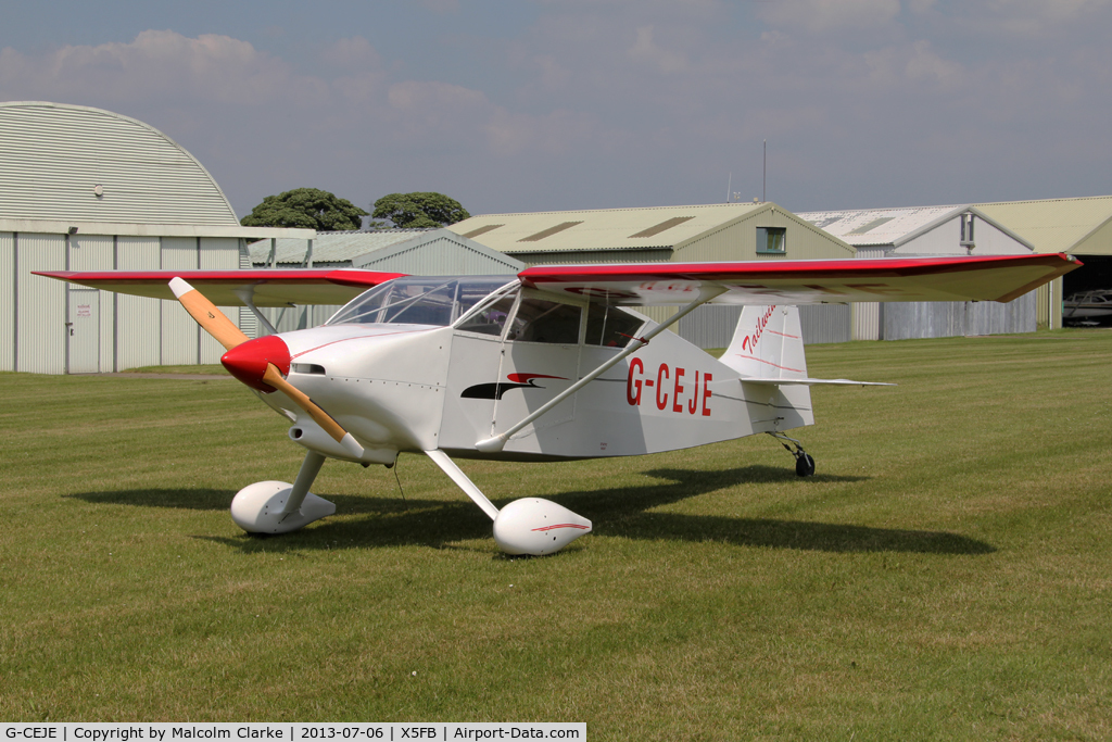 G-CEJE, 2007 Wittman W-10 Tailwind C/N PFA 031-14003, Wittman W-10 Tailwind, Fishburn Airfield, July 2013.