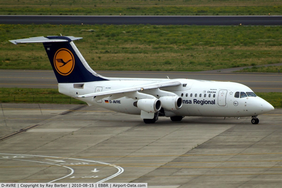 D-AVRE, 1995 British Aerospace Avro 146-RJ85 C/N E.2261, British Aerospace BAe 146-RJ85 [E2261] (Lufthansa Regional) Brussels~OO 15/08/2010