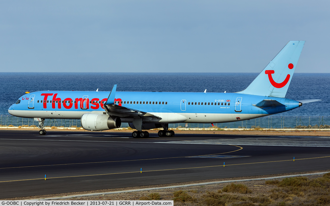 G-OOBC, 2003 Boeing 757-28A C/N 33098, departure from Arrecife
