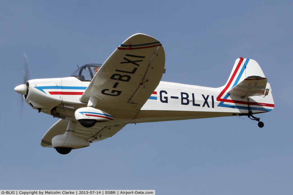 G-BLXI, 1965 Scintex CP-1310-C3 Super Emeraude C/N 937, Scintex CP-1310-C3 Super Emeraude at The Real Aeroplane Company's Wings & Wheels Fly-In, Breighton Airfield, July 2013.