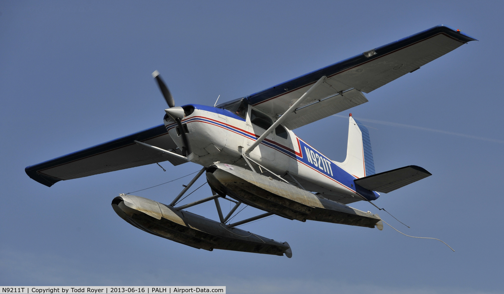 N9211T, 1960 Cessna 180C C/N 50711, Departing Lake Hood