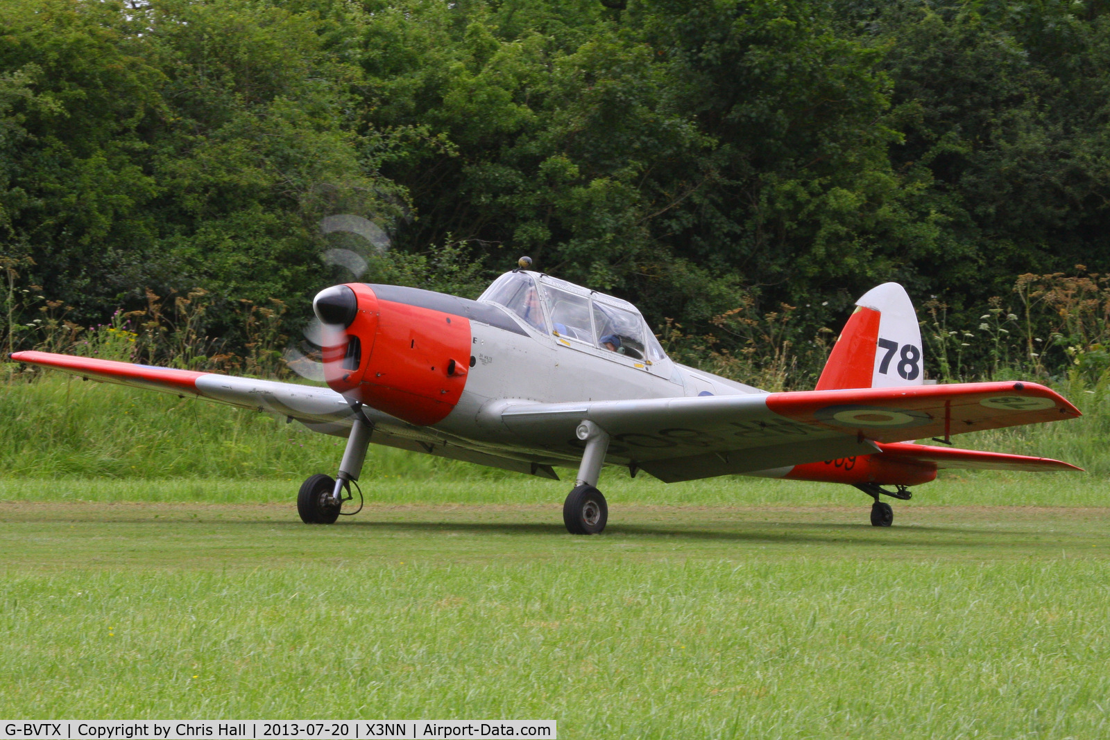 G-BVTX, 1952 De Havilland DHC-1 Chipmunk T.10 C/N C1/0705, at the Stoke Golding stakeout 2013