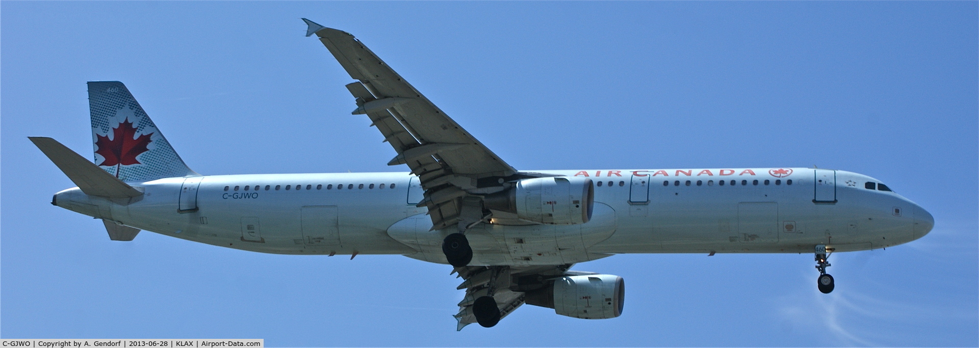 C-GJWO, 2002 Airbus A321-211 C/N 1811, Air Canada, on finals RWY 24R at Los Angeles Int´l(KLAX)