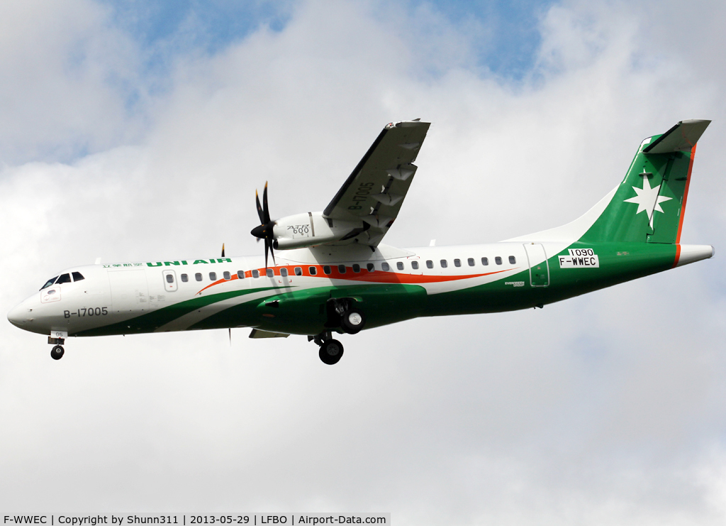 F-WWEC, 2013 ATR 72-600 C/N 1090, C/n 1090 - To be B-17005