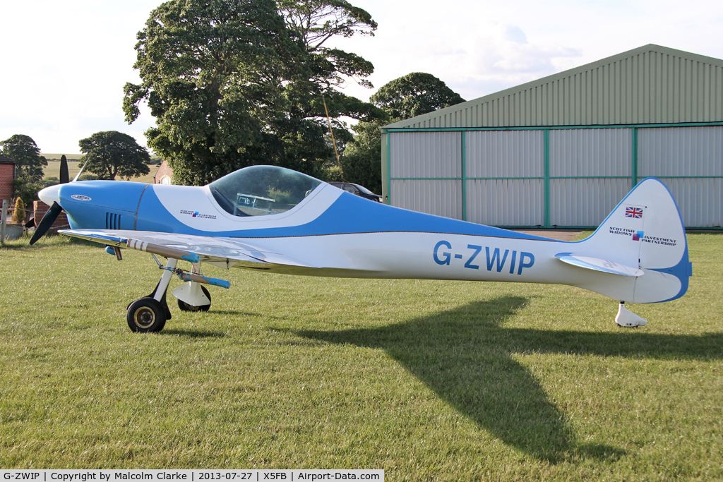 G-ZWIP, 2005 Silence Twister C/N PFA 329-14211, Silence Twister. A member of the SWIP Twister Team prior to a local late evening light display. Fishburn Airfield, July 2013