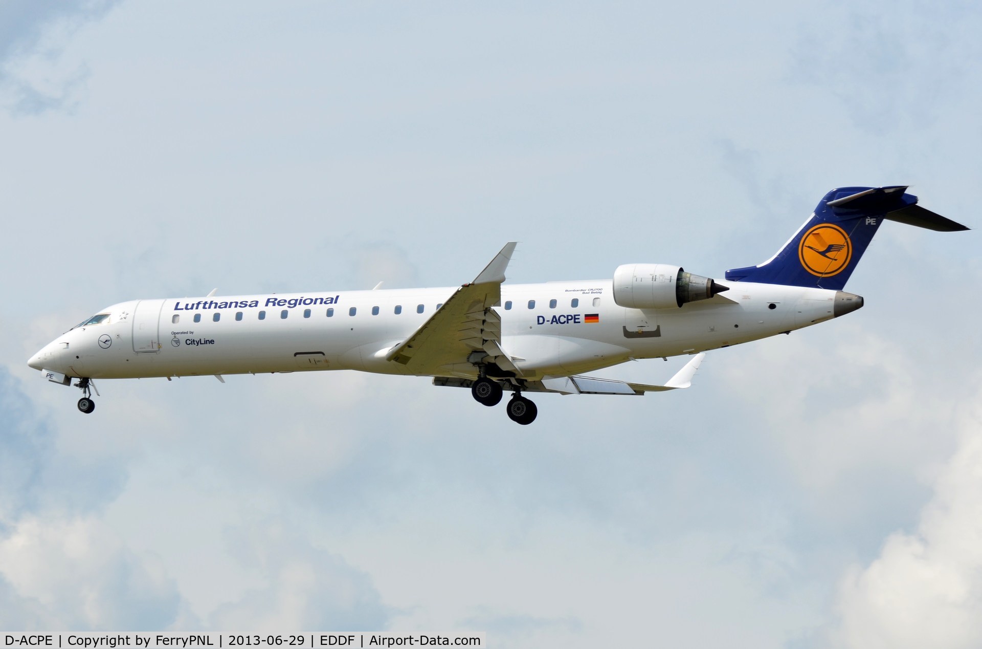 D-ACPE, 2001 Bombardier CRJ-701ER (CL-600-2C10) Regional Jet C/N 10027, LH Cityline CL700