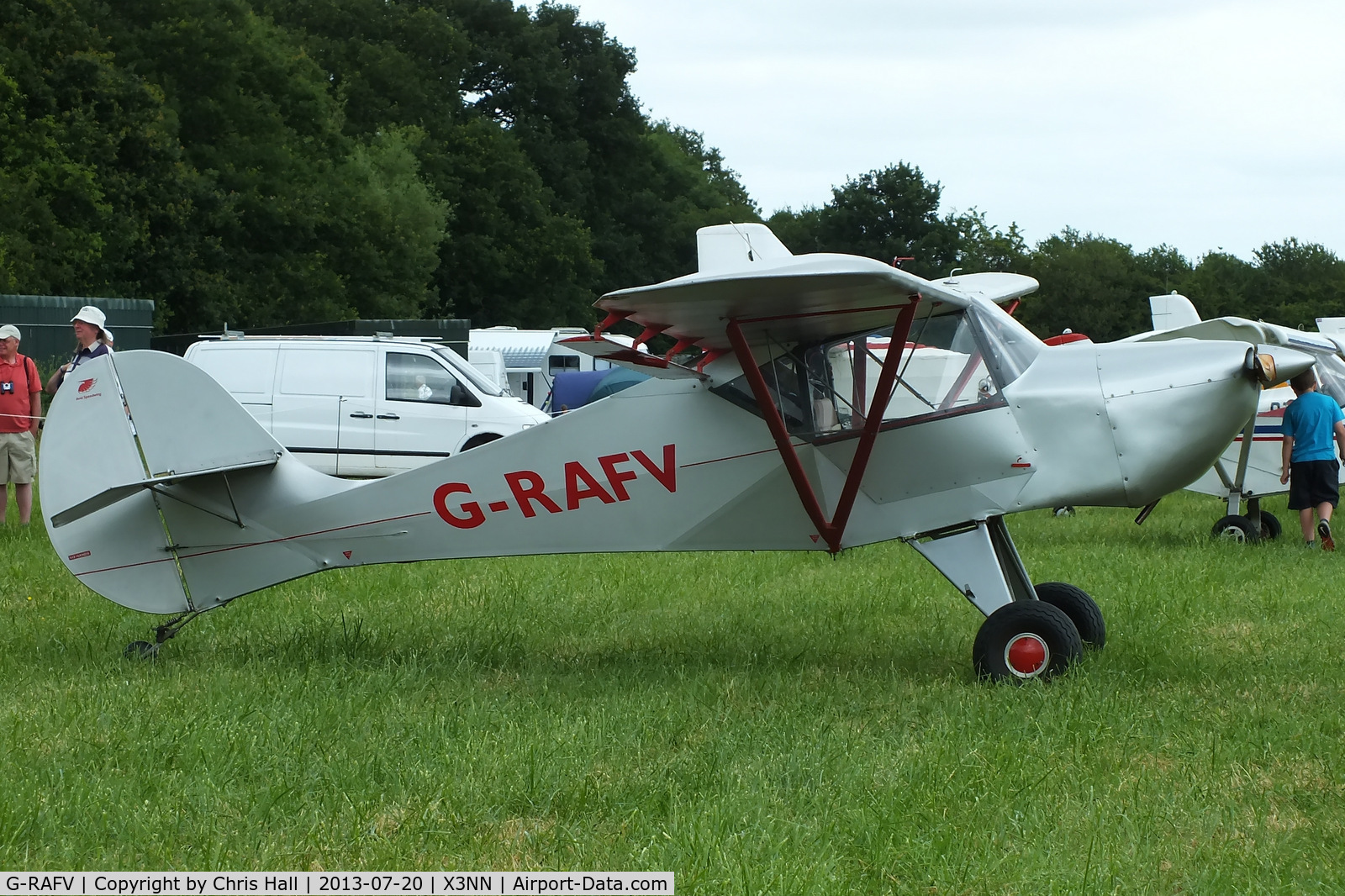 G-RAFV, 1992 Avid Speedwing C/N PFA 189-11738, at the Stoke Golding stakeout 2013