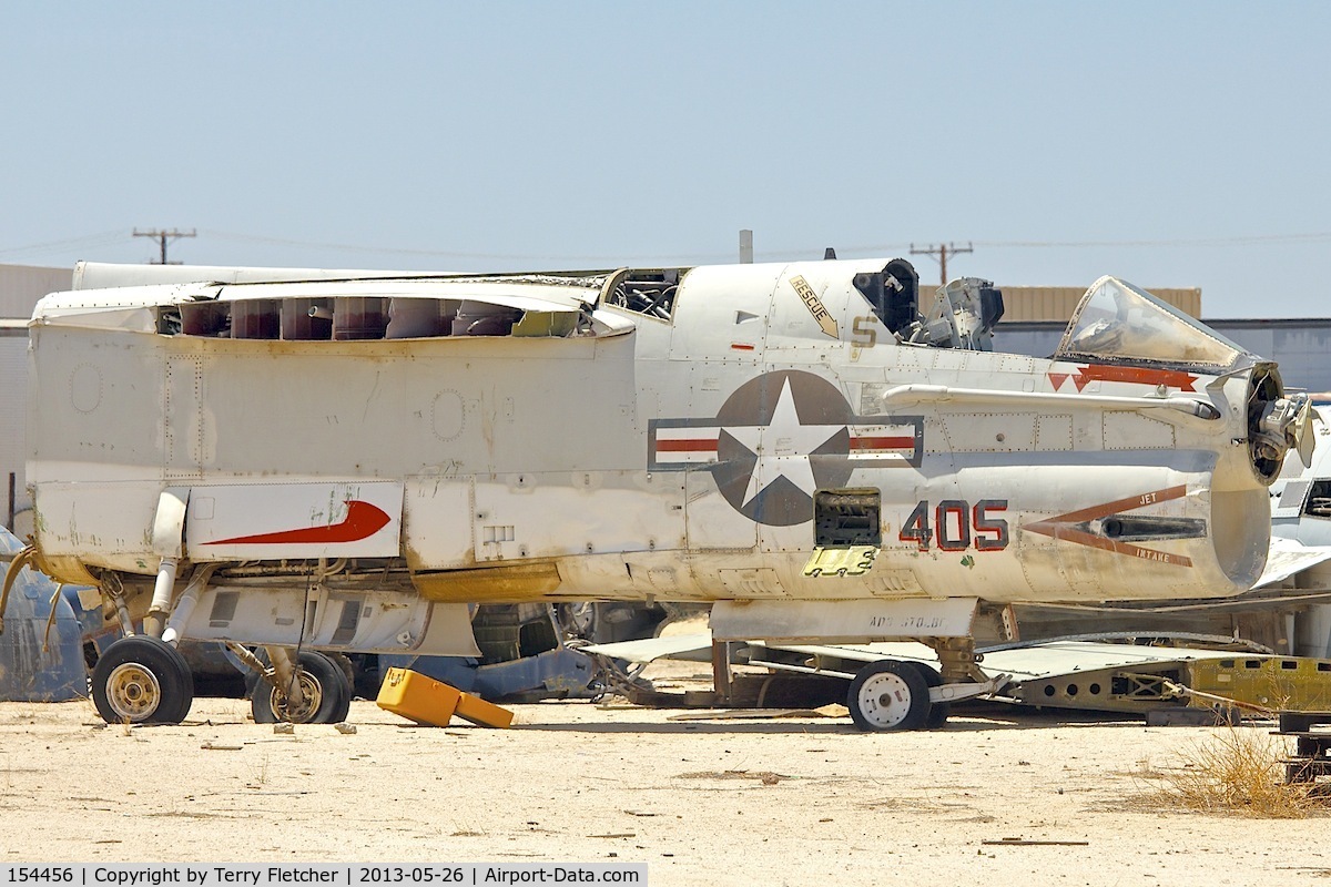 154456, 1958 LTV A-7B Corsair II C/N B-096, In a scrapyard in Rosamond , California