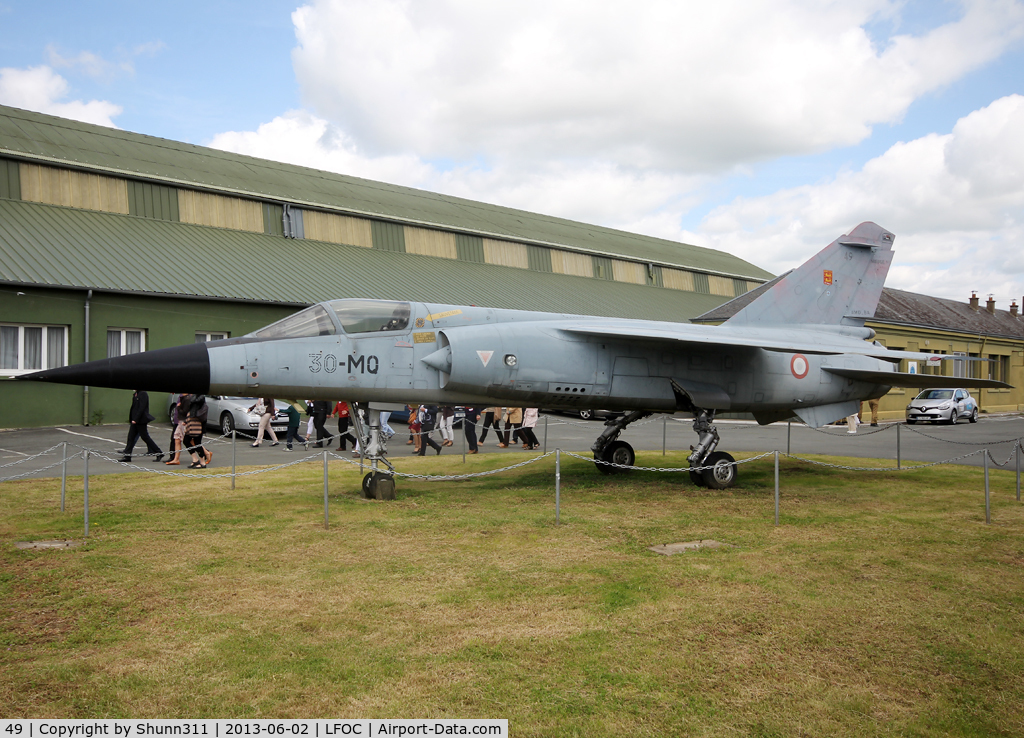 49, Dassault Mirage F.1C C/N 49, Preserved between 2 hangars @ Chateaudun AFB and since October 2008