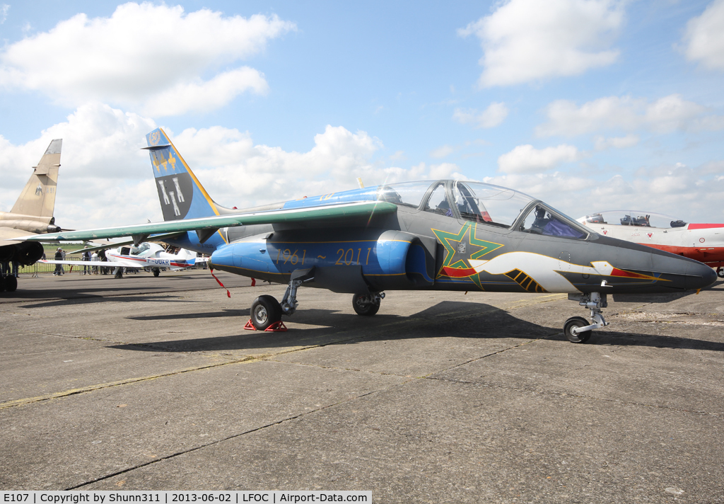 E107, Dassault-Dornier Alpha Jet E C/N E107, Used as static aircraft during LFOC Open Day... aircraft is now stored... Special c/s