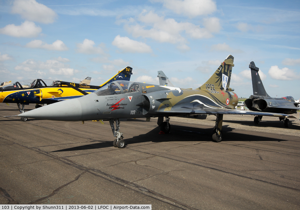 103, Dassault Mirage 2000C C/N 367, Used as a static aircraft during LFOC Open Day 2013... Stored under special c/s