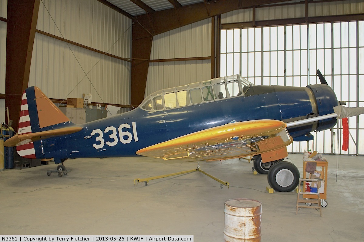 N3361, 1940 North American NA-64 C/N 64-2183, At Milestones of Flight Museum at Lancaster CA