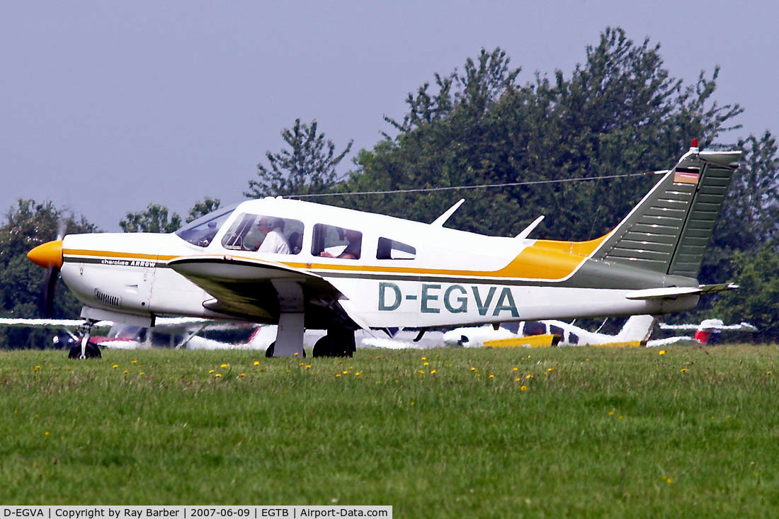 D-EGVA, 1976 Piper PA-28R-200 Cherokee Arrow II C/N 28R-7635229, Piper PA-28R-200 Cherokee Arrow II [28R-7635229] Booker~G 09/06/2007