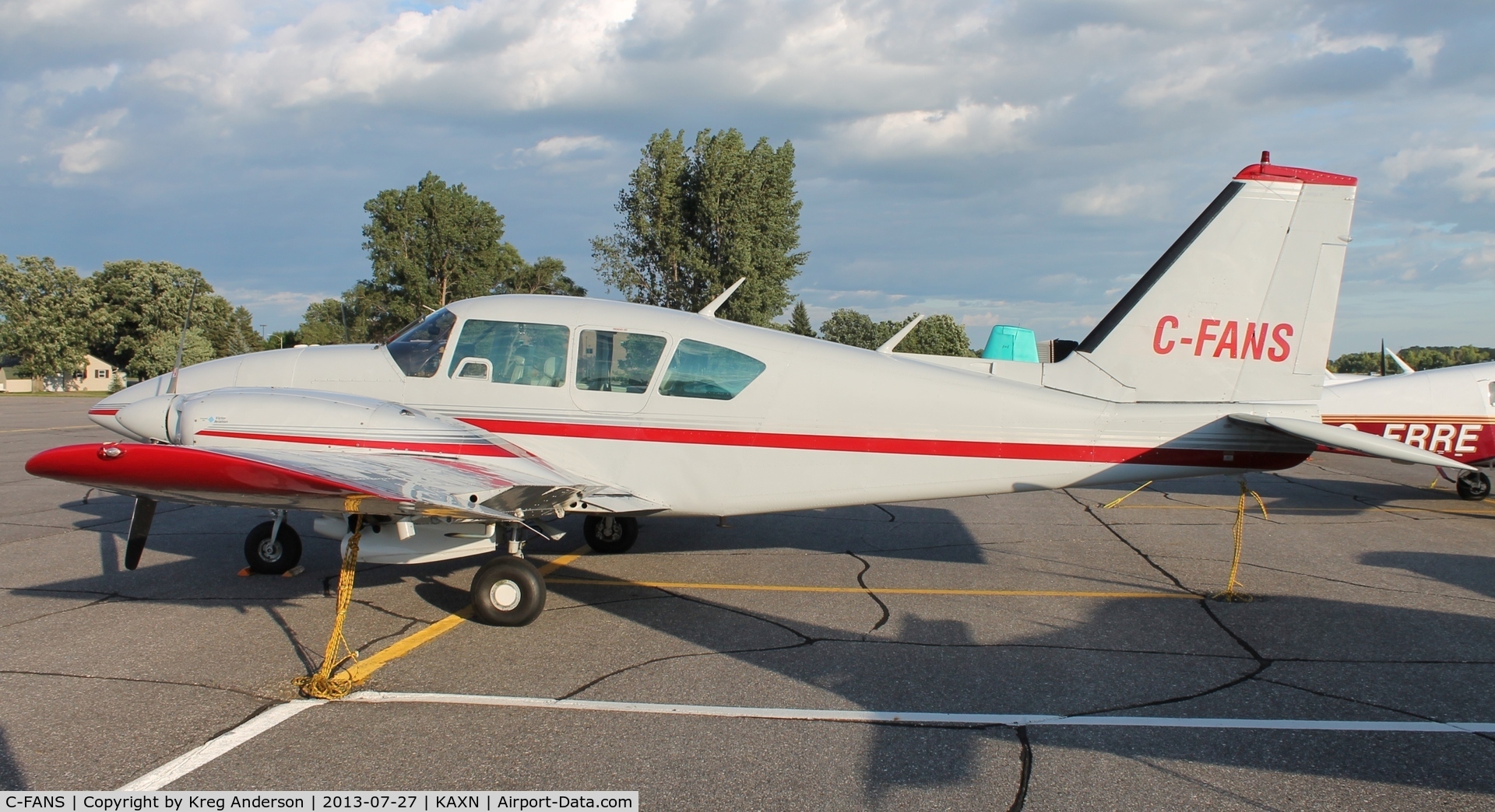 C-FANS, 1979 Piper PA-23-250 Aztec C/N 27-7954081, Piper PA-23-250 Aztec on the line.