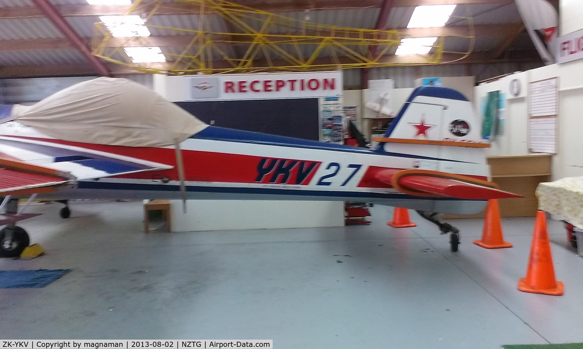 ZK-YKV, Yakovlev Yak-55M C/N 920402, in museum hangar