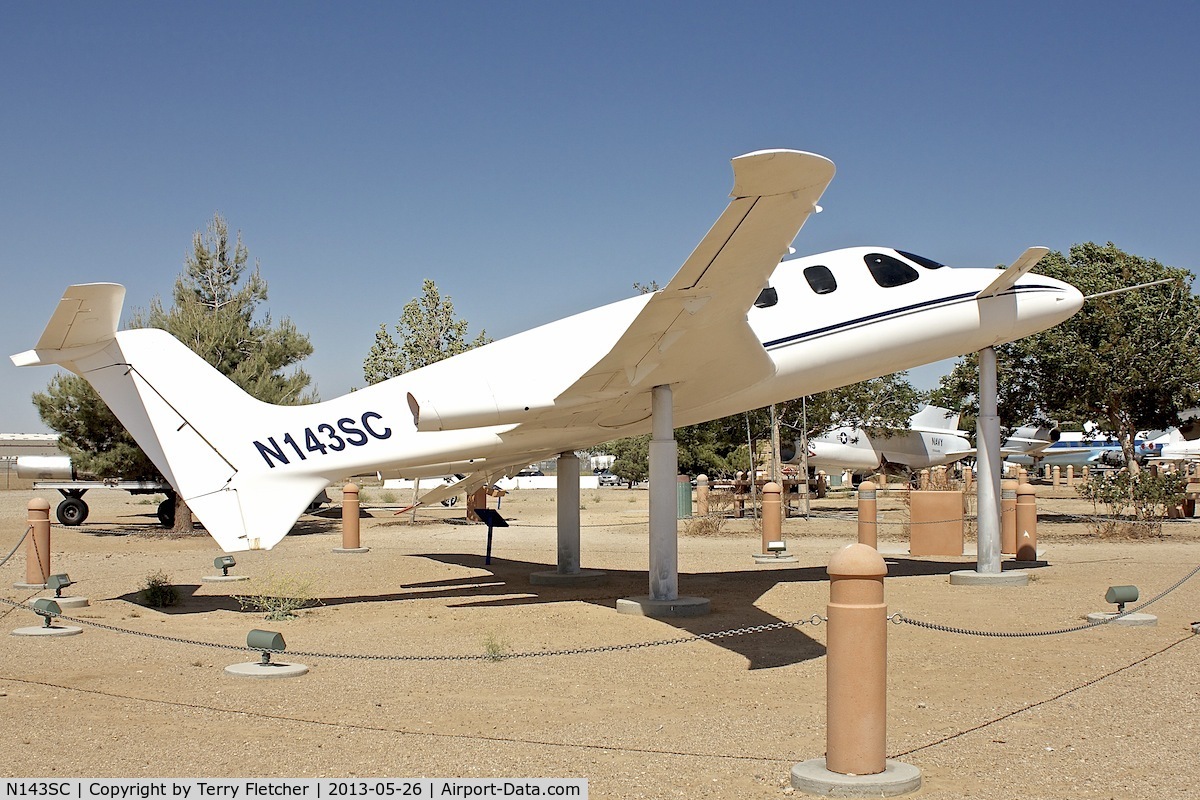 N143SC, Scaled Composites 143 C/N 001, Exhibited at the Joe Davies Heritage Airpark at Palmdale Plant 42, Palmdale, California