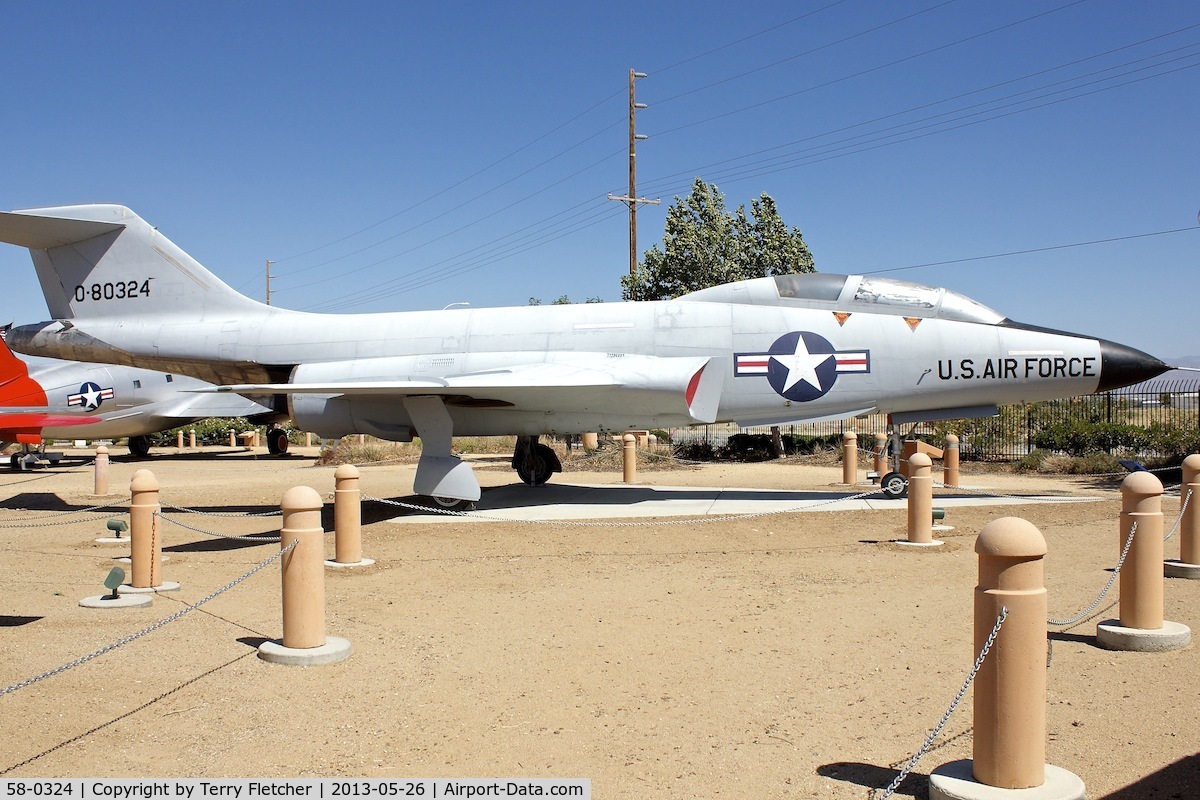 58-0324, 1958 McDonnell F-101F-111-MC Voodoo C/N 696, Exhibited at the Joe Davies Heritage Airpark at Palmdale Plant 42, Palmdale, California