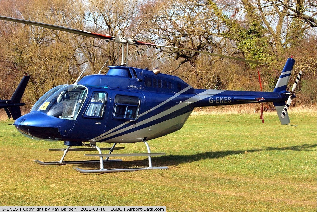 G-ENES, 2006 Bell 206B-3 Jet Ranger III C/N 4601, Bell 206B3 Jet Ranger III [4601] Cheltenham Racecourse~G 18/03/2011