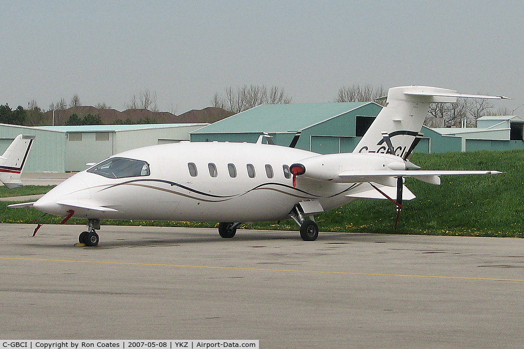 C-GBCI, 2002 Piaggio P-180 Avanti C/N 1057, This now De-registered Avanti P-180 sits on the Flightexec ramp at Buttonville Airport (YKZ)
