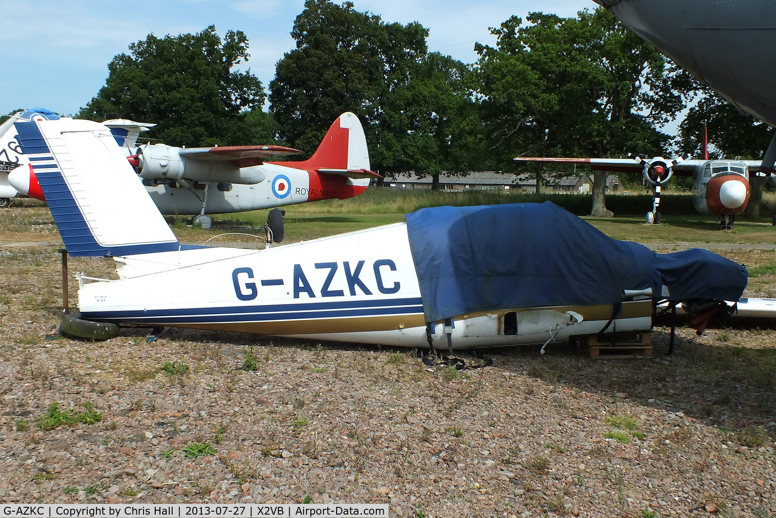 G-AZKC, 1972 Socata MS-880B Rallye Club C/N 1914, at the Gatwick Aviation Museum
