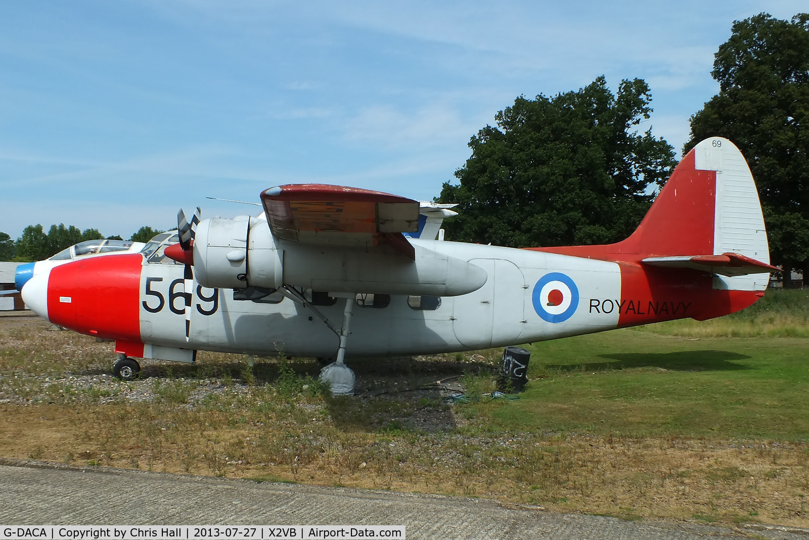 G-DACA, 1951 Percival P-57 Sea Prince T1 C/N P57/12, displayed at the Gatwick Aviation Museum