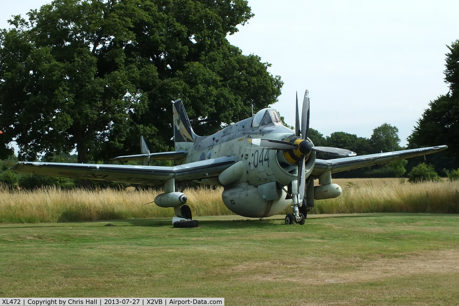 XL472, Fairey Gannet AEW.3 C/N F9441, displayed at the Gatwick Aviation Museum