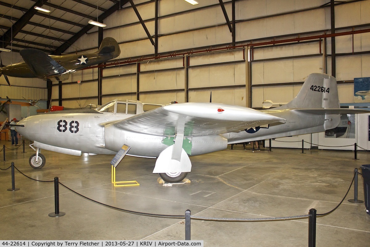 44-22614, 1944 Bell P-59A Airacomet C/N 27-22, At March AFB Museum , California