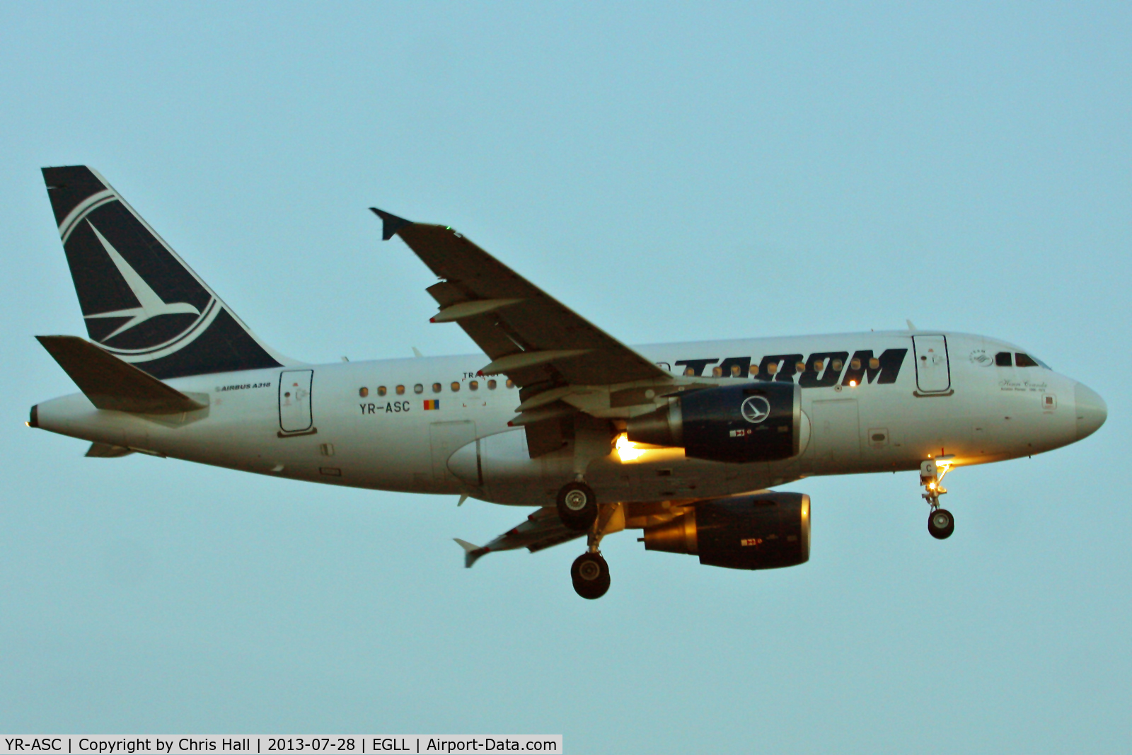 YR-ASC, 2007 Airbus A318-121 C/N 3220, Tarom